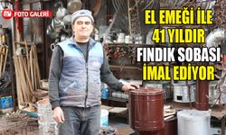 El emeği ile 41 yıldır fındık sobası imal ediyor