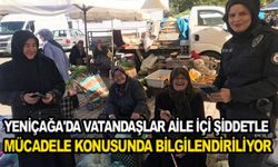 Yeniçağa'da vatandaşlar aile içi şiddetle mücadele konusunda bilgilendiriliyor