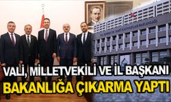 Vali, Milletvekili ve İl Başkanı Bakanlığa Çıkarma Yaptı