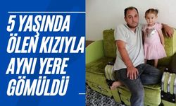 5 yaşındaki kızıyla kazada ölen baba yanyana defnedildi