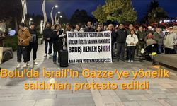 Bolu'da İsrail'in Gazze'ye yönelik saldırıları protesto edildi