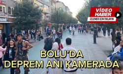 Bolu'da deprem anı kamerada