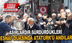 Bolu’nun Mudurnu ilçesinde esnaf duasında Atatürk’ü andılar