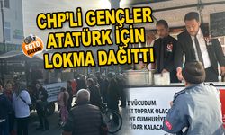 CHP'li başkanlar Atatürk için lokma dağıttı