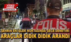 ŞEHRİN EN İŞLEK NOKTASINDA GECE DENETİMİ: ARAÇLAR DİDİK DİDİK ARANDI