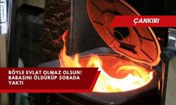 Babasını öldürüp sobada yaktı