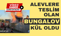 Alevlere teslim olan bungalov kül oldu!