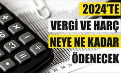 Gelir vergisi tarifesi ile 2024'te uygulanacak vergi ve harç tutarları belli oldu