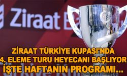 Ziraat Türkiye Kupası'nda 4. Eleme Turu Heyecanı Başlıyor İşte Haftanın Programı…