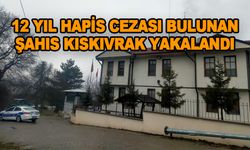 12 YIL HAPİS CEZASI BULUNAN ŞAHIS KISKIVRAK YAKALANDI