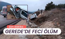 Gerede'de feci ölüm! Araç kağıt gibi ezildi