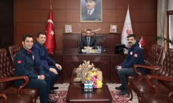 112 Acil Çağrı Merkezi Müdürü Cemal Kar, Vali Hacıbektaşoğlu'nu ziyaret etti