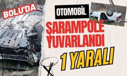 Bolu'da otomobil şarampole yuvarlandı: 1 yaralı