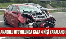 Anadolu Otoyulunda Kaza 4 Kişi Yaralandı