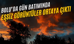 Bolu’da gün batımında eşsiz görüntüler ortaya çıktı