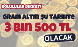 Bolulular dikkat! Gram Altın Şu Tarihte 3 bin 500 Lira Olacak!