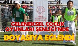 ‘GELENEKSEL ÇOCUK OYUNLARI ŞENLİĞİ’NDE DOYASIYA EĞLENDİ