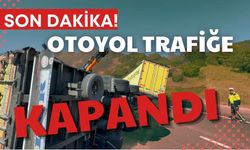 Otoyol trafiğe kapandı