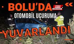 Bolu’da otomobil uçuruma yuvarlandı