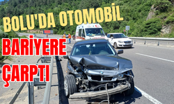 Bolu'da otomobil bariyere çarptı