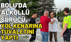 Bolu'da alkollü sürücü yol kenarına tuvaletini yaptı