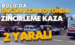 Bolu’da düğün konvoyunda zincirleme kaza: 2 yaralı