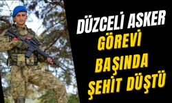 DÜZCELİ ASKER GÖREVİ BAŞINDA ŞEHİT DÜŞTÜ