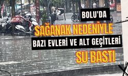 Bolu'da sağanak nedeniyle bazı evleri ve alt geçitleri su bastı