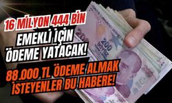 16 milyon 444 BİN Emekli İçin Ödeme Yatacak! 88.000 TL Ödeme Almak İsteyenler Bu Habere!