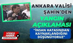 Ankara Valisi Şahin’den, yangın açıklaması:  “İnsan hatasından kaynaklandığını düşünüyoruz"