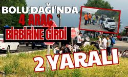 Bolu Dağı'nda 4 araç birbirine girdi: 2 yaralı