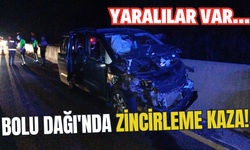 Bolu Dağı'nda zincirleme kaza! Yaralılar var...