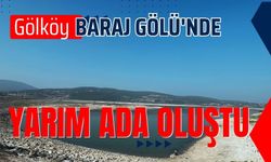 Gölköy Baraj Gölü'nde yarım ada oluştu