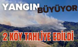 YANGIN BÜYÜYOR, 2 KÖY TAHLİYE EDİLDİ