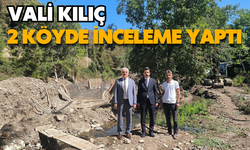 Vali Kılıç, 2 Köyde İnceleme Yaptı