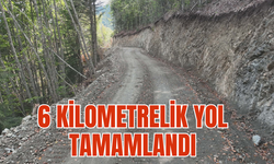 6 kilometrelik yol tamamlandı