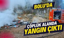 Bolu'da çöplük alanda yangın çıktı