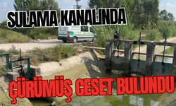 Sulama kanalında çürümüş ceset bulundu