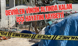 Devrilen vincin altında kalan işçi hayatını kaybetti