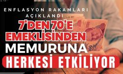 Enflasyon rakamları açıklandı! 7’den 70’e, emeklisinden memuruna herkesi etkiliyor