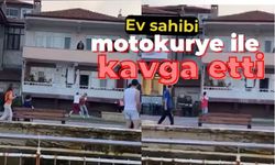 Ev sahibi ile motokurye kavga etti