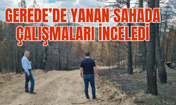 GEREDE’DE YANAN SAHADA ÇALIŞMALARI İNCELEDİ