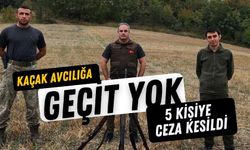 KAÇAK AVCILIĞA GEÇİT YOK: 5 KİŞİYE CEZA KESİLDİ