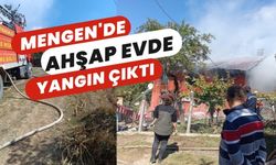 Mengen'de ahşap evde yangın çıktı