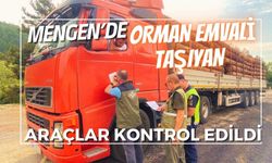 Mengen’de orman emvali taşıyan araçlar kontrol edildi