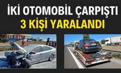 İKİ OTOMOBİL ÇARPIŞTI; 3 KİŞİ YARALANDI