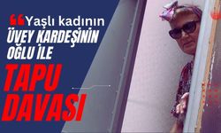 Yaşlı kadının üvey kardeşinin oğlu ile tapu davası