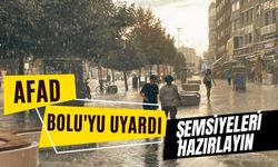 AFAD Bolu'yu uyardı, Şemsiyeleri hazırlayın