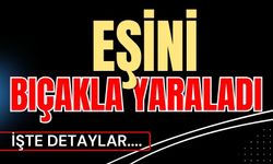 Eşini bıçakla yaraladı