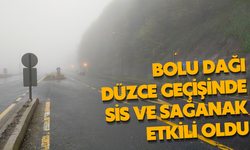 Bolu Dağı Düzce geçişinde sis ve sağanak etkili oldu